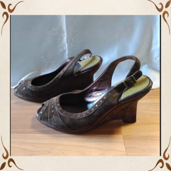 Cole Haan Brown Suede Wedges - Picture 7 of 8